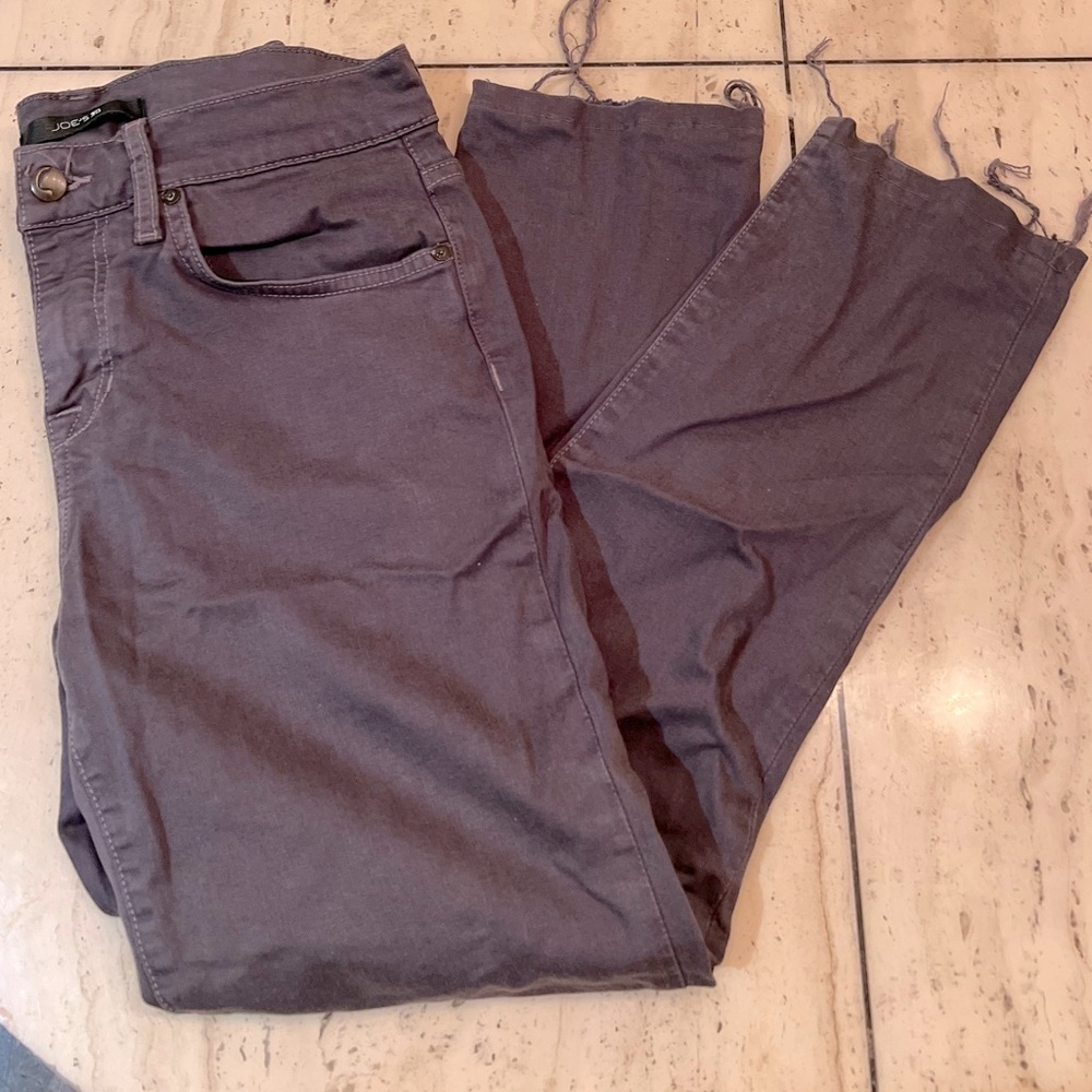 JOES GREY COTTON ANKLE LENGTH JEANS